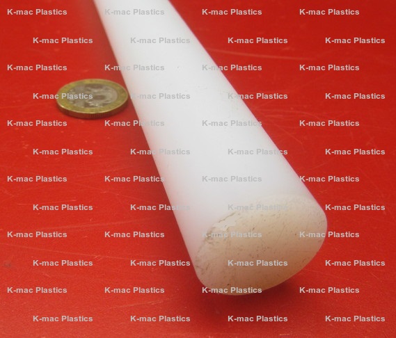 PVDF Kynar Plastic Rod, .250 to 9.000 Inch Diameter